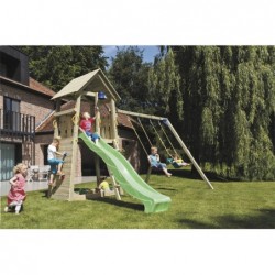 Aire De Jeux Avec Double Balançoire Belvedere Masgames Ma811401