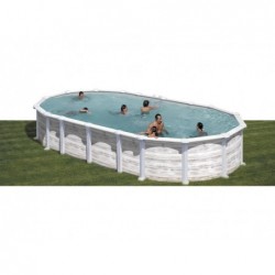 Piscine de 730x375x132 cm. en Acier Islandia Gre KITPROV7388N | Piscineshorssolweb