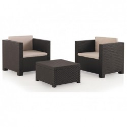 Set Meubles de Jardin Diva Tête à Tête Wengué Berner