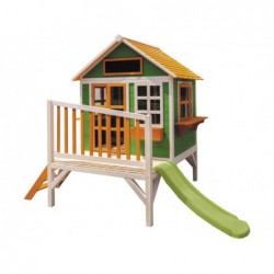 Maison enfant Verte et Orange Surélevée Flam de Masgames MA800595