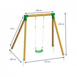 Balançoire enfant Kila avec siège bébé de Masgames MA700004 | Piscineshorssolweb
