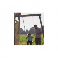 Parc enfant Crossfit XL avec Balançoire Individuelle et Tobogan de Masgames MA802911 | Piscineshorssolweb