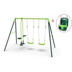 Balançoire en Métal Gingo avec siège bébé Masgames MA400203B