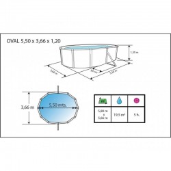 Piscine Toi Ocean 8566 550x366x120 Cm | Piscineshorssolweb