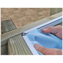 Liner bleu pour piscines en bois 428x136 cm. Gre F790302 | Piscineshorssolweb