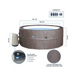 NetSpa Vita Premium Spa semi-rigide 73x184cm avec mobilier | Piscineshorssolweb
