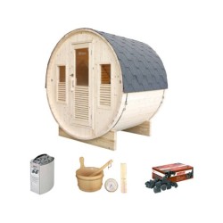 Sauna extérieur Gaïa Bella 220x205x160cm | Piscineshorssolweb