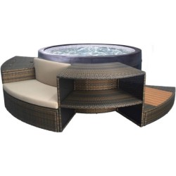 NetSpa Vita Semi-Rigide 73x193cm Spa avec mobilier