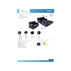 Canapé gonflable Multi-Max 5in1 64x152x188 cm Bestway 75054 | Piscineshorssolweb