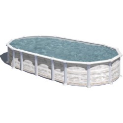 Piscine de 610x375x132 cm. en acier Islandia Gre KITPROV6188N