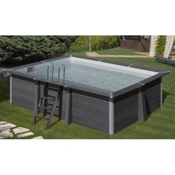 Piscine en bois composite rectangulaire 466x326x124 cm par Gre KPCOR46N