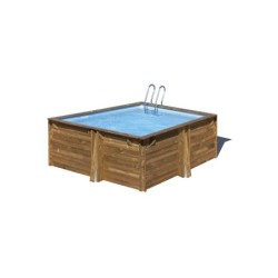 Piscine en bois Carra 3 Square 305x305x119 cm de Gre WPCARR3