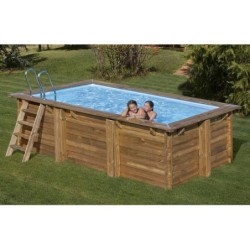 Piscine en bois Marbella 2 Rectangulaire 420x270x117 cm par Gre 7900962