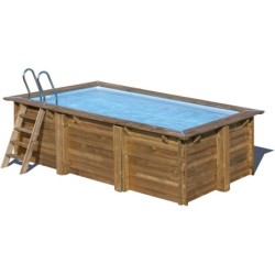 Piscine en bois Marbella 2 Rectangulaire 420x270x117 cm par Gre 7900962 | Piscineshorssolweb