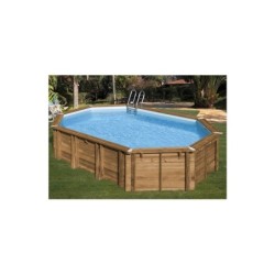 Piscine en bois Safran 2 Oval 620x395x136 cm par Gre 7900892