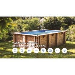 Piscine rectangulaire en bois Papaya 520 x 320 x 133 cm Gre WPPAPA | Piscineshorssolweb