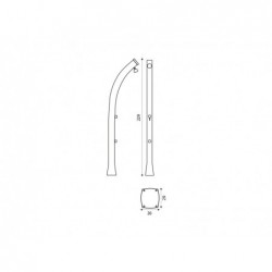 Douche Solaire Bleu 229 Cm Avec Rincepieds Happy 4x4 | Piscineshorssolweb
