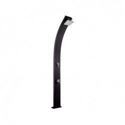 Douche Solaire Anthracite 228 Cm En Aluminium Avec Rincepieds Spring