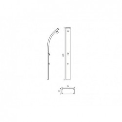 Douche Solaire Spring 228 Cm En Aluminium Avec Rincepieds Spring | Piscineshorssolweb