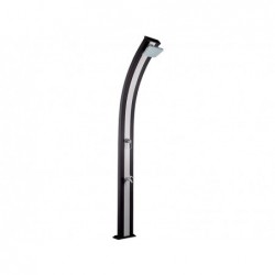 Douche Solaire Anthracite Inoxidable 228 Cm En Aluminium Avec Rincepieds Spring