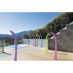 Douche Solaire Cobra Couleur Vert Avec Robinet Pour Pieds | Piscineshorssolweb