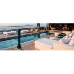 Douche Solaire Verte 120 Cm Avec Rincepieds Happy Go | Piscineshorssolweb