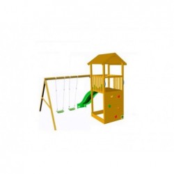 Aire De Jeux Avec Double Balançoire Taga Escalade Masgames Ma700365